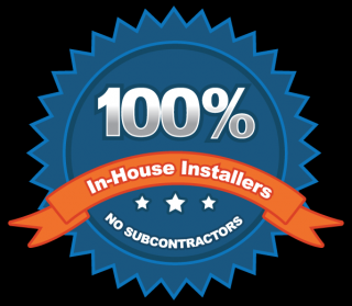 100% In-House Installers badge - No subcontractors
